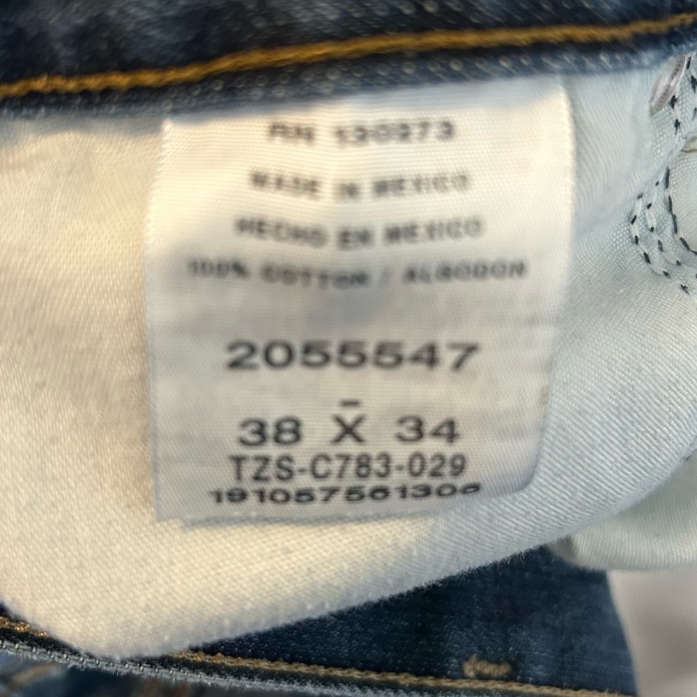 LEE Jeans Mens 38x34 Relaxed Fit Blue 100% Cotton Denim Casual - Picture 3 of 7